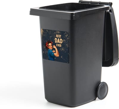 Container sticker Vaderdag - Best dad ever - Spreuken - Quotes - 40x40 cm - Kliko sticker