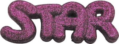 Broche kinderen roze glitter - star