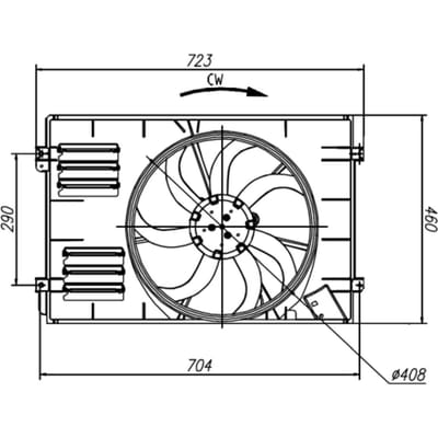 Koelventilatorwiel, motorkoeling NRF 47925