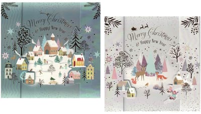 Wenskaarten - kerstkaarten - set van 10 - 10 kerstkaarten - 10 luxe Christmas Cards - luxe kerstkaarten - pop-up kerstkaarten - 2 designs - Marry Christmas & Happy New Year