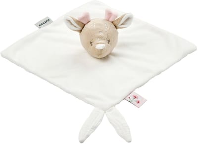 Nattou FanFan Baby Knuffeldoekje - 27 x 27 cm - Doudou hertje - Baby Cadeau - Gebroken Wit