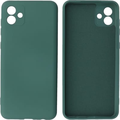 Fashion Backcover Telefoonhoesje - Color Hoesje - Geschikt voor Samsung Galaxy A04 - Donker Groen