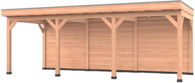 Douglas overkapping, 750 x 300, met achterwand, Westwood Comfort Premium