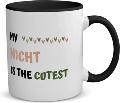 Akyol - my nicht is the cutest koffiemok - theemok - zwart - Nicht - schattige nicht - verjaardagscadeau - verjaardag - cadeau - cadeautje voor nicht - nicht artikelen - kado - geschenk - gift - 350 ML inhoud