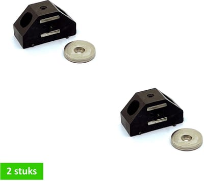 TQ4U magneetsnapper magneetslot - driehoek - opbouw - 32 x 15 mm - sluitkracht 4 kg - bruin - 2 STUKS
