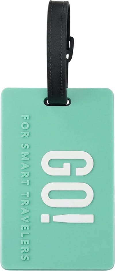 Bagagelabel go! - Koffertag - Groen, fabulous - 10.5 x 6.4 Cm - Damesdingetjes