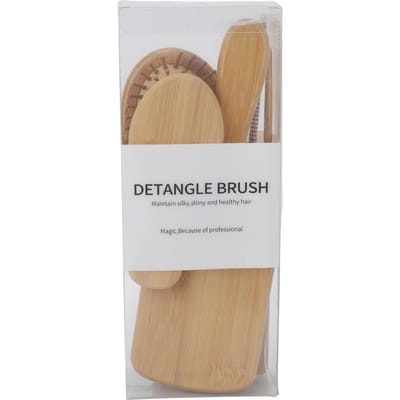 Ensemble de 6 peignes brosses à cheveux Phyllostachys Pubescens Respectueux de l'environnement Ergonomique Démêlant Cheveux white