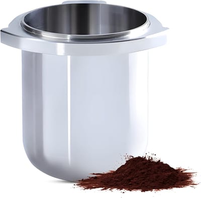 Koffie Doseerbeker - Roestvrij Staal - Espresso Bereiding - Onafhankelijk Ontwerp - 54 mm - Zilver