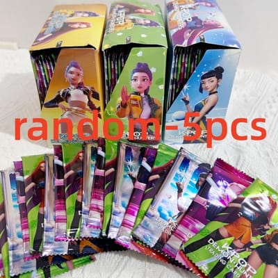 2026 Nouvelle K-POP Demon Hunters Cartes à Collectionner Anime Jeu de Cartes à Collectionner Cartes Rares Foil Pack Booster Cadeau Durable pour Fans et Enfants package