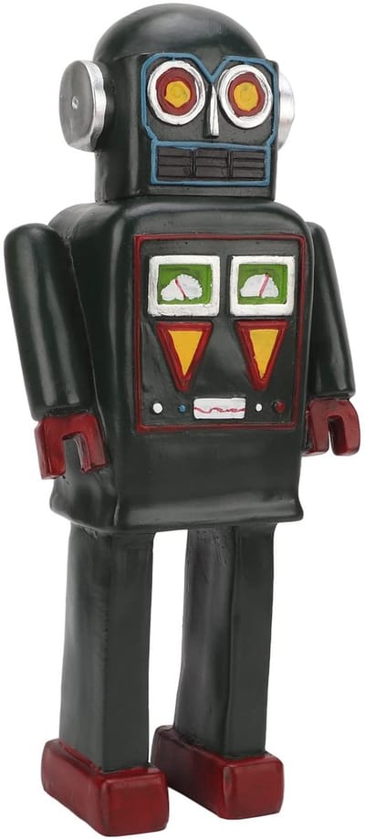 Dailygoods- Robot Standbeeld Retro - Hars Beeld - Decoratie Beeld - Ornament - Handgemaakt - Uniek voor Thuis/Kantoor - Decoratiebeeld