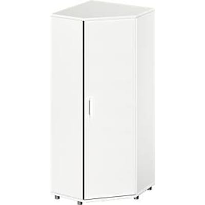 Schäfer Shop  Genius Hoekkast TETRIS WOOD, 5 ordnerhoogten, B 800 x H 1910 mm, hoogte incl. glijders, wit