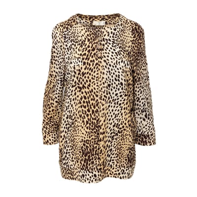 Valentino Miss V Luipaardprint Top - '90s