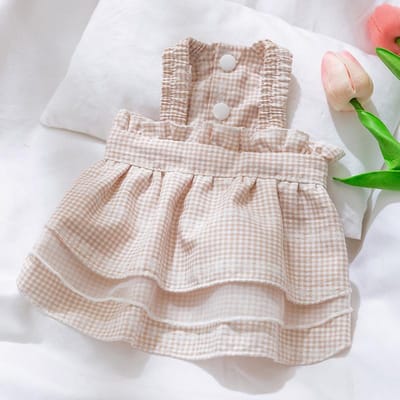 Huisdier Daisy Ruit Rok Hond Rok Kleine Honden Teddyberen Zomerkleding Huisdierkleding Honden Straptop Puppykleding Hondenvest XXL