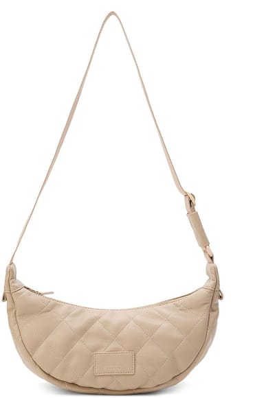 SEIDENFELT MANUFAKTUR Schoudertas Evenes Halfmoon Bag Light Sand Beige