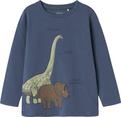 Name It - T-shirt - Longsleeve - Dino - Donkerblauw - Maat 92