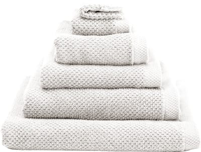 Heckettlane Badhanddoek Grant - Hotelkwaliteit Handdoek van 100% Katoen - 60x110 cm - Handdoekenset 2 Stuks - Wit