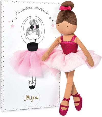 Lappenpop Ballerina met Tutu en Danskleding - 35 cm - Geschenk voor Pasgeboren Meisje