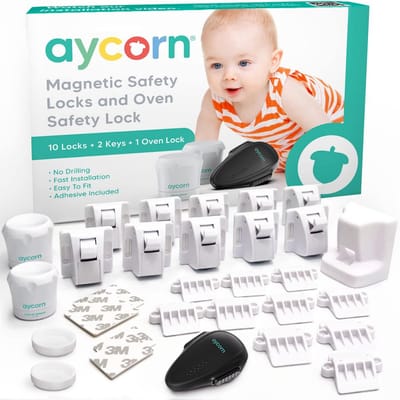 Magnetische Kastsloten - Kindersloten Babyveiligheid - Kasten Beveiligen - Onzichtbaar & Zonder Boren - 390 g - Wit