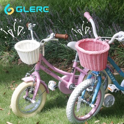 Witte Geweven Mini Fietsmand voor Kinderstuur