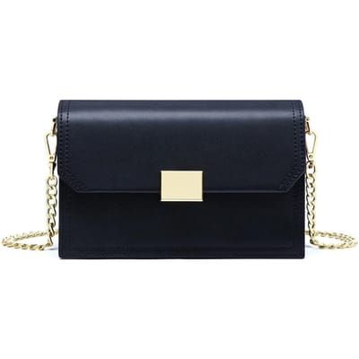 Tas Vrouwelijke Voorhuid Enkele Schouder Kettingtas Zomer Kleine Verse Crossbody Tas All Match Kleine Vierkante Tas black