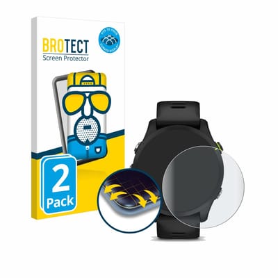 BROTECT - Screenprotector voor Garmin Forerunner 255 / 255 Music - Folie Beschermfolie matte volledig dekking 2 Stuks