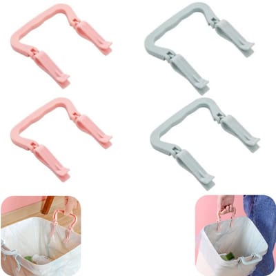 4 klemmen - vuilniszak bevestigingsklem - prullenbak bevestigingsklem - herbruikbaar - veerklem - waterdicht - verdikt - opbergaccessoires - geschikt voor badkamer, woonkamer, keuken (meerkleurig, 9*9,5 cm)