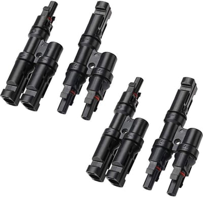 Dailygoody - Zonnepaneel Kabel Connector - T Aftakconnector - Zwart
