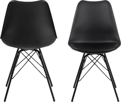 Eetkamerstoel Plaisir set 2 stoelen zwart kuipstoel