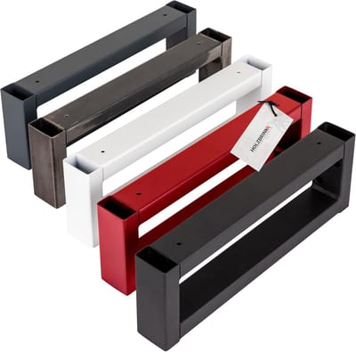 Stevige Tafelbladsteunen voor Wastafel of Kast - Zwart (2 stuks) 450x150mm