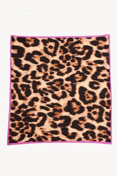 Dogguo Leo-Bandana - Hondenkleding - 55x55 cm Bruin Beige Zwart Voor Honden