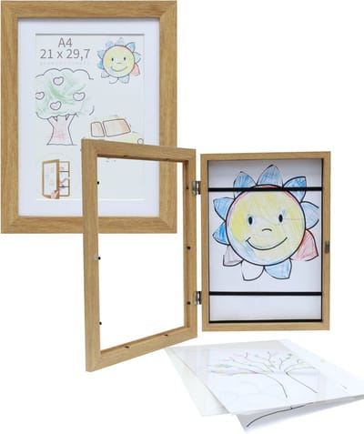 Deknudt Frames wisselfotolijst voor kindertekeningen - naturel - A4