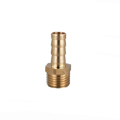 Dailygoods - BSP Slangconnector Messing Plug Fitting - 1 stuk - Geschikt voor verschillende slang diameters - Male BSP Draad Adapter - Slangverbinding...