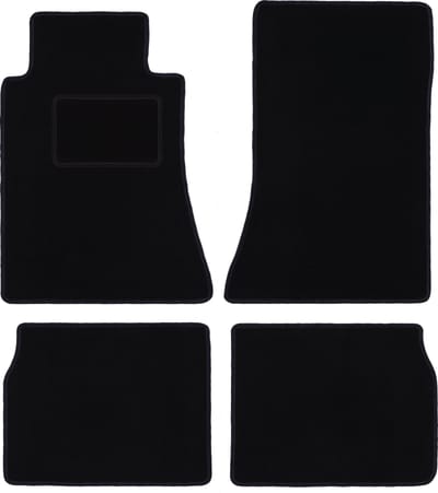 Zwarte veloursmatten voor: Mercedes E W124 sedan, stationwagen (1984-1997)