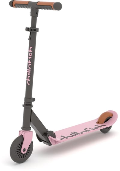 Chillafish Kinderstep jongen en meisje vanaf 5 jaar met voetrem - Licht Roze - Step met verstelbaar stuur - Opvouwbaar en lichtgewicht met ABEC-5 wielen - Model Flexxi