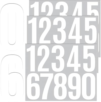 Dailygoods- Huisadresnummers 9 Vellen - Zelfklevende Nummer Stickers - Waterdichte Cijfer Stickers - Vinyl Nummer Stickers - Voor Brievenbus/Auto - Maat 21 x 16,8 cm - Nummerstickers