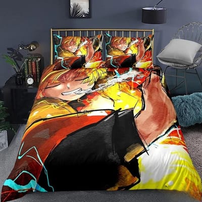 Dekbedovertrek Demon Slaye 3D Exquisite Muichiro tokito Anime Digitale Print Beddengoed Set Dekbed Bed Jeugd Huisdecoratie Jongens Cadeau 240x220cm