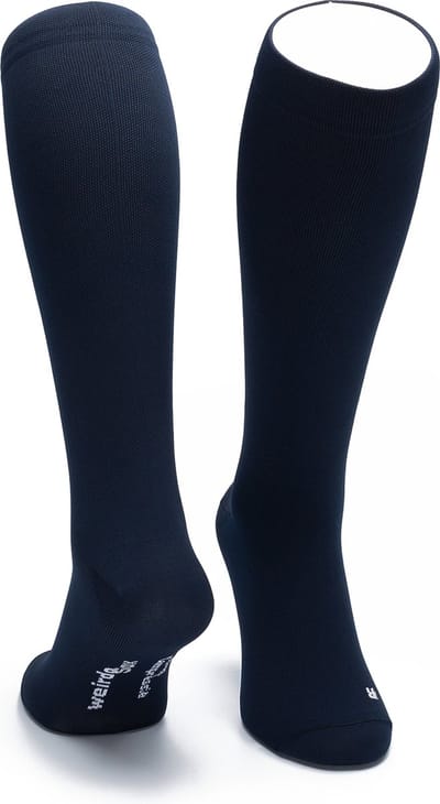 WeirdoSox - Compressie sokken - Knie hoogte - Steunkousen voor vrouwen en mannen - 1 paar - Marine 39/42 - Ideaal als compressiekousen hardlopen - compressiekousen vliegtuig