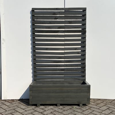AMISHOUT - Plantenbak met klimrek 100x40x36 (176) - antraciet | bloembak buiten