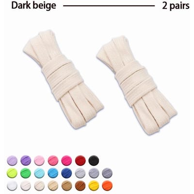 Nieuwe Platte 8mm Klassieke Schoenveters voor Sneakers Gekleurde Schoenveters Sportschoenen Laarzen Schoenveter Accessoires voor Vrouw Man 2 Paar/3 Paar 80cm white