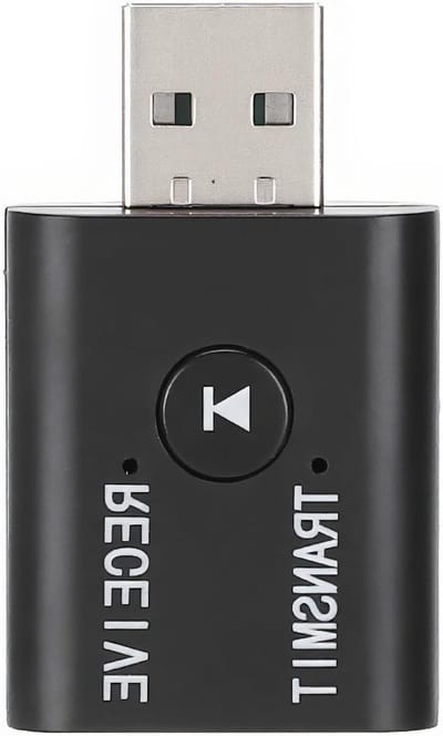 Audio Adapter - Zender Ontvanger - Muziek Streamen - 2-in-1 Functie - 15m Bereik - Zwart