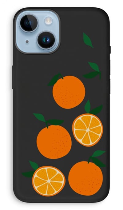 Case Company® - Hoesje geschikt voor iPhone 14 hoesje - Will you be my clementine - Biologisch Afbreekbaar Telefoonhoesje - Bescherming alle Kanten en Schermrand