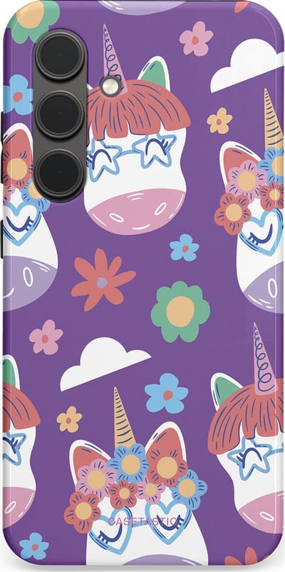 Casetastic Hoesje Geschikt voor Samsung S24 - Stijlvolle Beschermende Duo-layer Case - Eenhoorn Magie