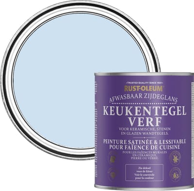 Rust-Oleum Lichtblauw Keukentegelverf Zijdeglans - Poederblauw 750ml