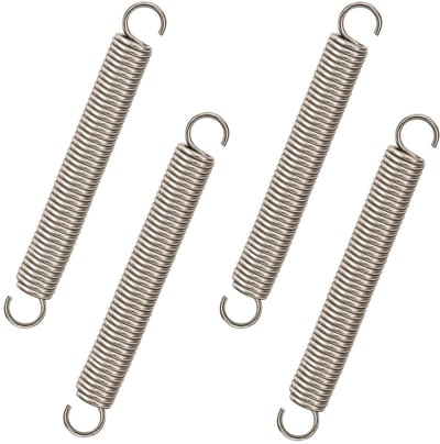 Spanningsveren 90mm met dubbele haak, RVS draad - 1,6mm dik, 10mm groot, 8kg trekvermogen, 4 stuks