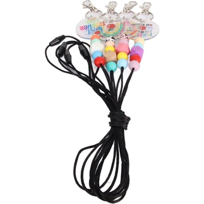 4 stuks Lanyard voor Leraren voor Naamplaatjes Sleutels Kralen Lanyard met Veiligheidssluiting voor School Dag white