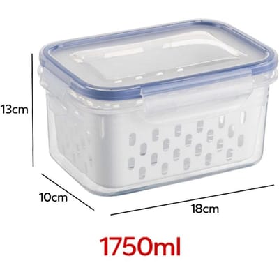 Grand Panier Egouttoir à Légumes Boîte Spéciale de Conservation des Fruits Pour Réfrigérateurs Contenant de Stockage Double Couche de Qualité Alimentaire pour la Cuisine