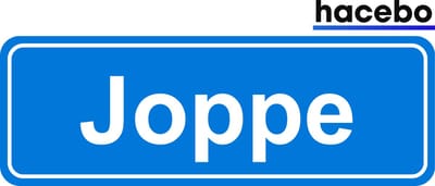 Hacebo - Plaatsnaam Sticker - 29x10 CM - Joppe sticker - Verkeersborden sticker - grappige cadeaus - Joppe