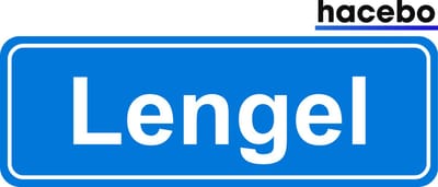 Hacebo - Plaatsnaam Sticker - 29x10 CM - Lengel sticker - Verkeersborden sticker - grappige cadeaus - Lengel