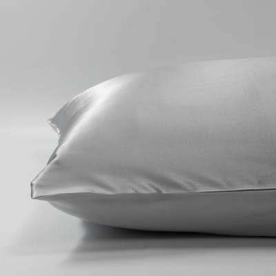 2x Zijden Kussensloop 50x60cm Licht Grijs Ritssluiting 19 Momme - Kussensloop set - Luxe Silk Kussensloop 100% moerbei zijde - Zijde kussensloop - Silk Heaven - 50x60cm / Ritssluiting