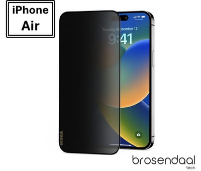 Brosendaal Privacy Screenprotector geschikt voor iPhone Air – Mat Privacy Glass – Anti Reflectie – Kras- en Valbestendig